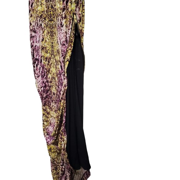 Jennifer Lopez NWT Sz XL Dress Distressed Python Jersey Knit Side Ruched Zipper - Picture 9 of 11